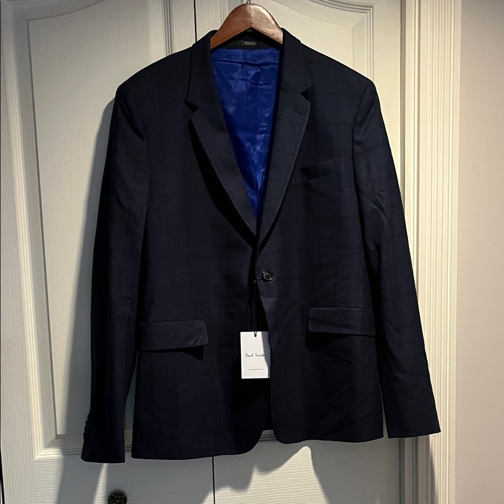 Paul Smith The Kensington – men’s Slim-Fit Navy Check Wool Blazer